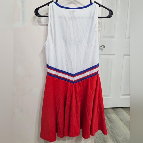 Cheerleader Halloween Costume: Dress + Pompoms, Small - Picture 6 of 7
